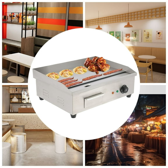 3000W Electric Countertop Griddle, Commercial Flat Top Grill Hot Plate for BBQ 110V