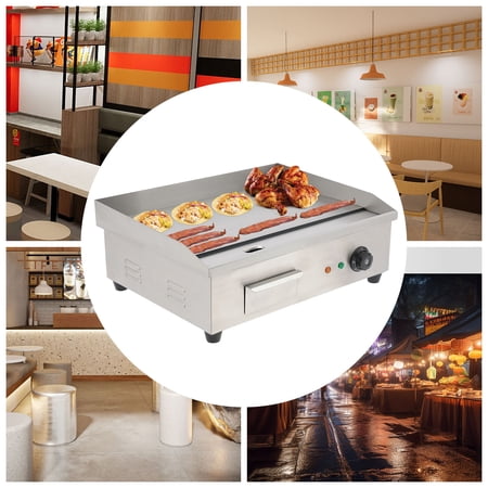 3000W Electric Countertop Griddle, Commercial Flat Top Grill Hot Plate for BBQ 110V