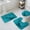 Aqua, variant on Grey Ombre Marble Bath Mat 3 Piece Bathroom Rug Set, Gray Marble Crack Abstract Modern Non Slip Bath Rug Contour Mat and Toilet Lid Cover, Absorbent Shower Mats Soft Bath Rugs and Mats Sets
