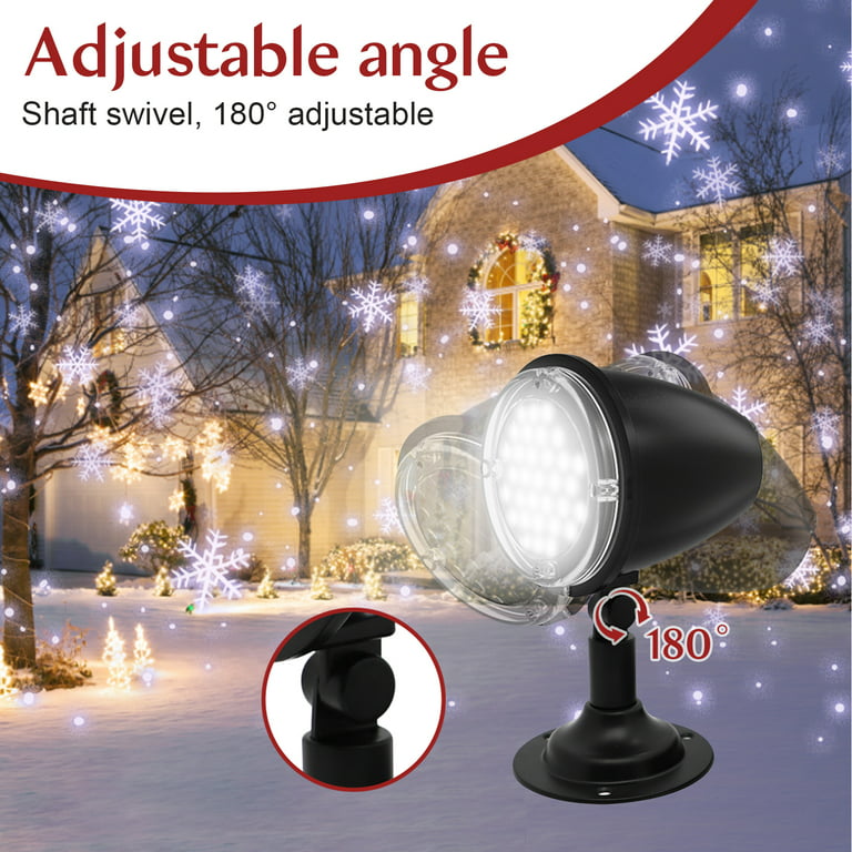 ARGIGU WL-602W Snowfall Christmas Light Projector, Indoor Outdoor