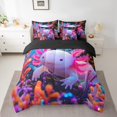 thumbnail image 2 of Erosebridal Axolotl Comforter Set Queen 7 Pcs Cute Cartoon Salamander Kawaii Ocean Sealife Bedding Set Reptile Animal Sea Underwater World Bed in a Bag with Comforter,Sheets, 2 of 5
