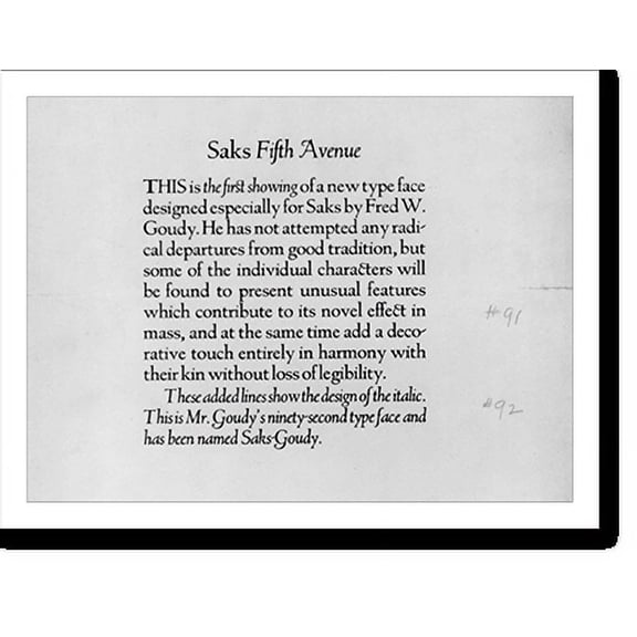 Historic Print, Saks Fifth Avenue, 16" x 20"