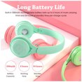 thumbnail image 5 of 5\.0 Headphone Wireless Head Sports Waterproof Earbuds Mount Headphone Rechargeable Headset with Mic green, 5 of 9