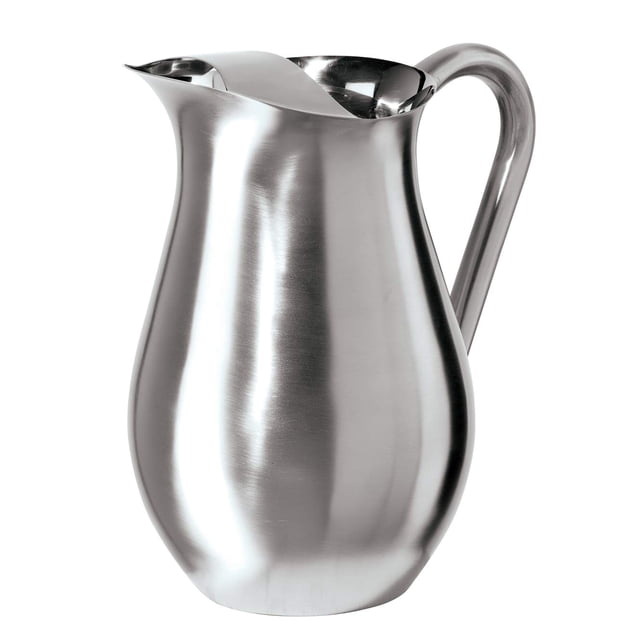 Pitcher Oggi de agua de acero inoxidable con protector de hielo, 2 litros y 68 onzas