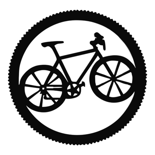 Silueta de bicicleta de 12 pulgadas para colgar en pared, multiusos (no necesita clavos), accesorio de fácil instalación, artesanía