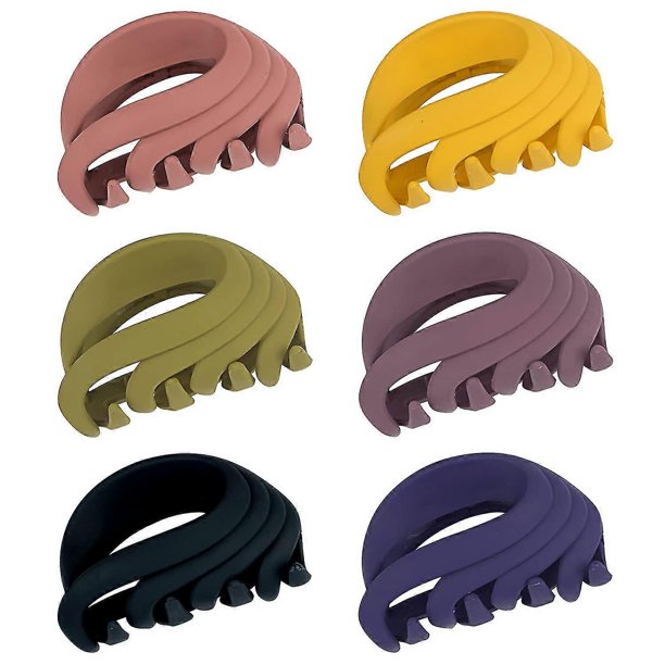 Pinzas para el cabello de tamaño mediano, pinzas para el cabello de 2,6 pulgadas para mujeres, niñas y niños, pinzas fuertes con forma de flor mate, pinza para la mandíbula para cabello fino/cabello