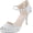 Silver, variant on City Classified Reason Women's Strappy Open Toe Rhinestone Low Heel