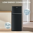 thumbnail image 6 of Upstreman 4.0 Cu.Ft. Mini Fridge with Freezer, 2 Door Small Refrigerator with 5 Adjustable Thermostat, Compact Refrigerator for Kitchen Apartment Bedroom Dorm Office, Black BR401, 6 of 11