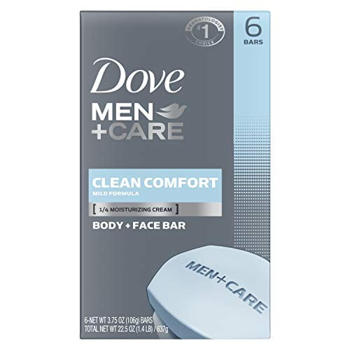 Dove Men+care Body Soap and Face Bar to Hydrate Skin clean comfort More Moisturizing Than Bar Soap 375 oz 6 Bars