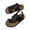 Black, variant on Girls' Large Sized Retro Style Sequined Flip Flops With Soft Soles Casual Wear And Beach Use Lightweight And With Separate Toes Girls Sandals Flat Comfortable Size 9 M