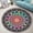 6ma3, variant on Snowflake Pattern Round Area Rug, icy winter circle carpet for bedroom, bathroom or lounge, soft washable non-slip floor mat, seasonal holiday décor