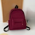 thumbnail image 2 of DFEK Minimalist Large Capacity Casual Lightweight Backpack for Female Students Fresh Style Junior Senior High School Red, 2 of 5