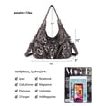 thumbnail image 3 of Bolso de mano Angelkiss de piel lavada para mujer, color marrón-leopardo, 3 of 7
