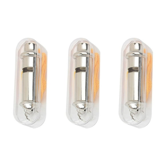 LOVIVER 3 Pieces Loud Whistle Durable Keychain Whistle for Hiking Basketball Coaches