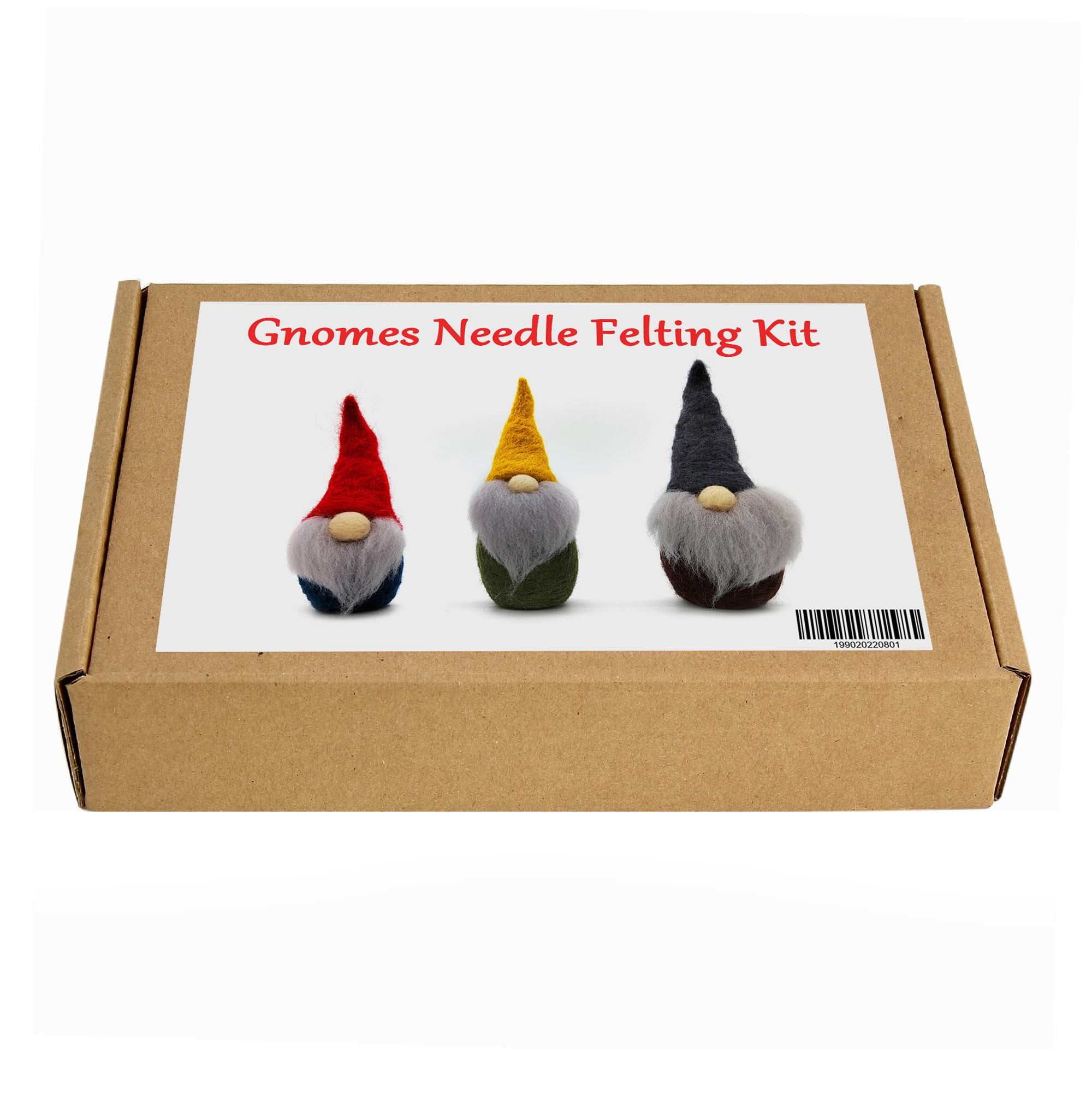 Feltsky 3 Pack Curly Beards Gnomes Needle Felting Kits for Beginners Gift for Mother's Day Birthday