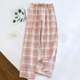 thumbnail image 2 of Plebaso Womens Plaid Pajama Pants Cotton Lounge Bottoms with Pockets Drawstring Outdoor Casual Pants, 2 of 4