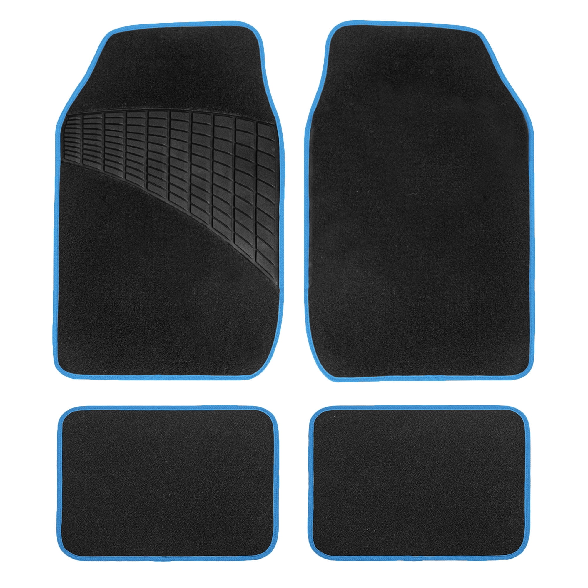 ColorBlock Carpet Liners NonSlip Car Floor Mats with Faux Leather