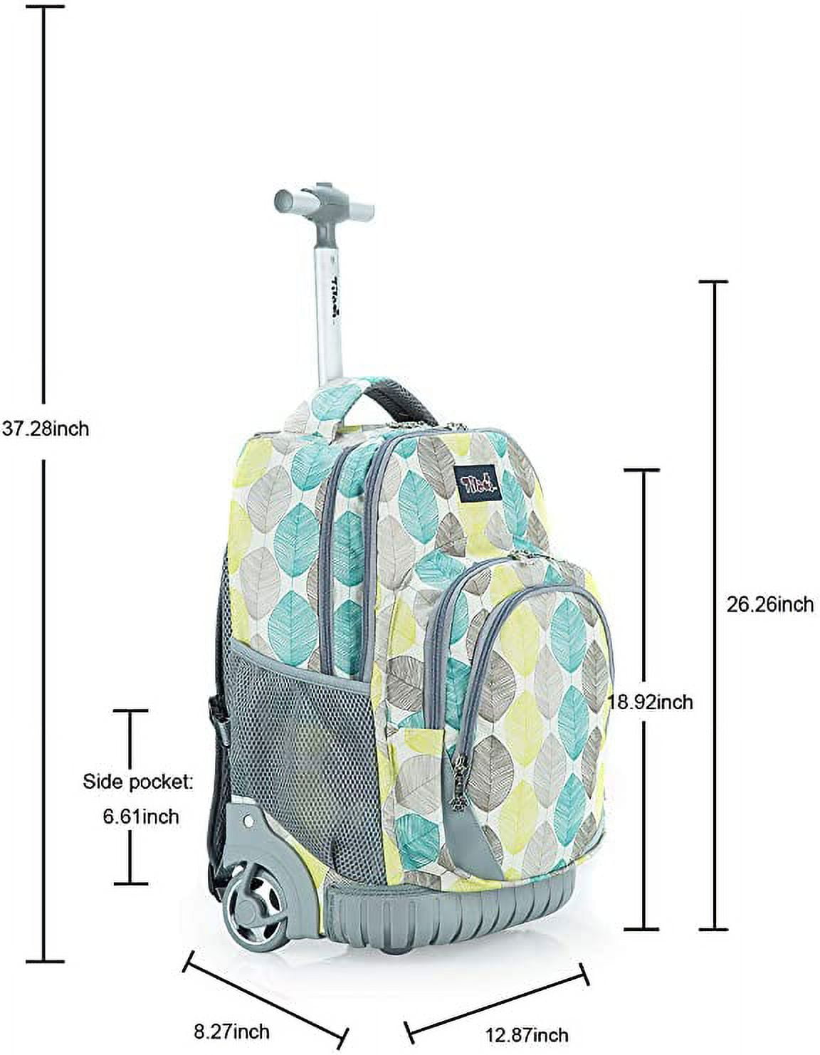 Tilami Rolling Backpack Laptop 18 inch with Lunch Bag