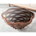 thumbnail image 4 of Papella Model Daisy Brown Wooden Coffee Table with Glass Rustic Table Natural Walnut Color Center table Mesa de centro Farmhouse big desk livingroom furniture whiskey color tables Free Form, 4 of 5