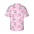 thumbnail image 4 of Xecao Rabbit Face print Hawaiian shirt - a stylish short-sleeve button-down for men, perfect for casual beach and tropical outings., 4 of 9