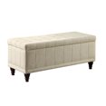 thumbnail image 2 of Garrell Cream Fabric Upholstered Lift Top Storage Bench, 2 of 5