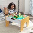 thumbnail image 2 of KidKraft Reversible Wooden Activity Table with Board and Train Set, Gray & Natural, for Ages 3+ Years, 2 of 8