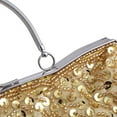 thumbnail image 6 of Beaded Evening Bag – Dumpling-Shaped Satin Purse – Vintage Bride & Bridesmaid Bag – Multiple Colors Available (gold), 6 of 8