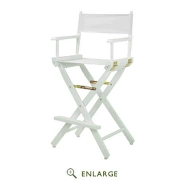 230-05-021-29 30 in. Directors Chair Honey Oak Frame with White Canvas