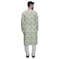 thumbnail image 3 of Atasi Kurta à Manches Longues Imprimé, Boutonné, Asymétrique, Kurta de Designer pour Garçons, 3 of 5