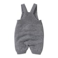 thumbnail image 4 of CUZIBR Boy Baby Summer Romper Jumpsuit Crochet Knitting Cute Bunny Sleeveless Solid Color Overall Adjustable Strap Bodysuit Casual Playwear One Piece Outfits Cozy Daily Wear,Grey,9-12 Months, 4 of 4