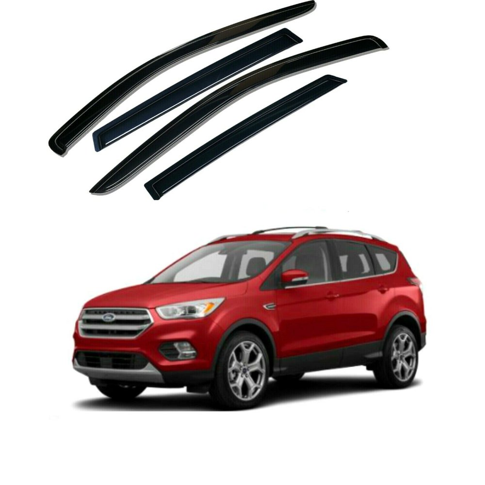 Side Window Wind Visors Sun Rain Guards Vent Shade Deflectors for Ford