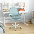 thumbnail image 2 of Patiojoy Kids Desk Chair Ergonomic Children Study Chair with Breathable Mesh Back Armrests & Waterfall Edged Seat Blue, 2 of 7