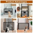 MFJESEAA Pet Gate Baby Gate Mash Gate Portable Folding Mesh Gate Guard