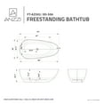 thumbnail image 5 of Anzzi FT-AZ502 67 in. Fiume Stone Freestanding Bathtub in White, 5 of 13