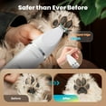 thumbnail image 6 of Oneisall M08 4-in-1 Dog Grooming Kit with LCD Display, Low Noise Cordless Dog Paw Trimmer & Dog Nail Grinder, Waterproof Dog Clippers for Grooming, White, 6 of 10
