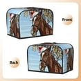 thumbnail image 3 of Sikiie Christmas Horse Toaster Covers 2 Slice Dustproof Toaster Cover Bread Machine Cover, Dustproof Cover - 11.4" x 7.5" x 7.9", 3 of 7