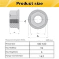 thumbnail image 3 of 55 Pack M6 Serrated Flange Hex Nuts, M6-1mm Hexagon Flange Nuts, 3 of 5