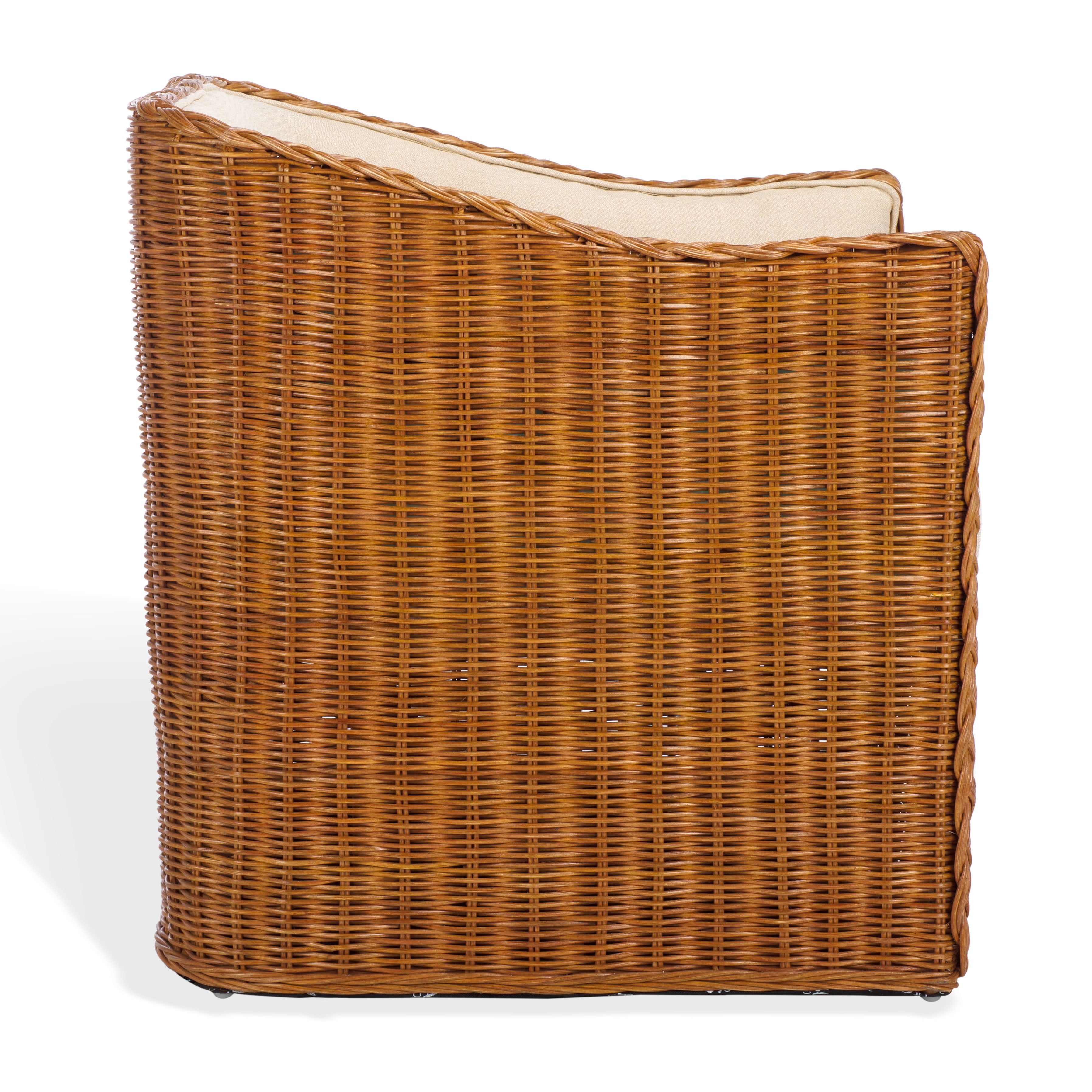 Safavieh Couture Sharon Rattan Coastal Accent Chair, Natural/Beige