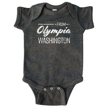 

Inktastic From Olympia Washington in White Distressed Text Gift Baby Boy or Baby Girl Bodysuit