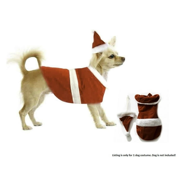 Christmas Santa Dog Costume Set With Hat - Santa Dog Outfit Dress