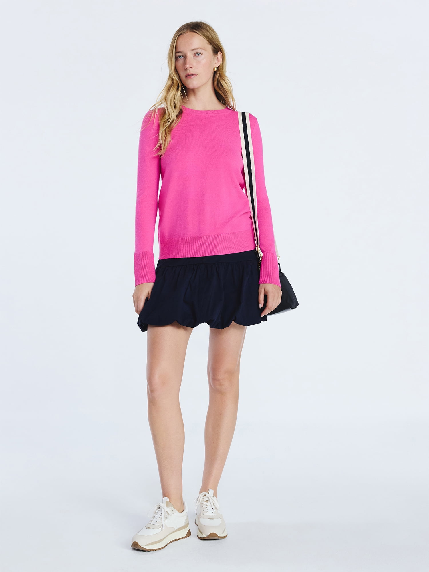 Free Assembly Women's and Women's Plus Cozy Yarn Crewneck Sweater with Long Sleeves, Lightweight, Sizes XS-4X