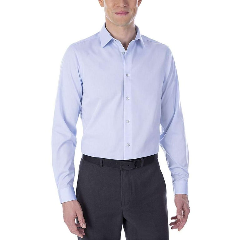 Calvin Klein Men's Dress Shirt Xtreme Slim Fit Non Iron Herringbone