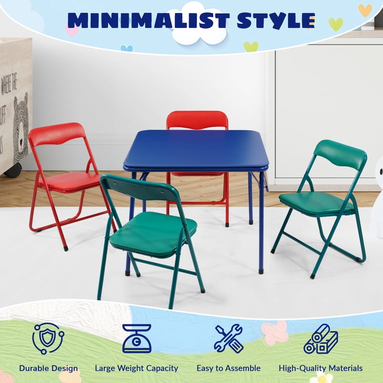 Peekabu Portable Folding Table for 4 Kids, Multi-Purpose Kids