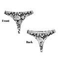 thumbnail image 3 of Balery Tropical Leaves Tangas de Algodón para Mujer con Estampado – Ropa Interior Sexy, Transpirable, G-string-Small, 3 of 6