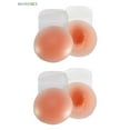 thumbnail image 6 of BadPiggies Adhesive Silicone Invisible Bras Backless Reusable Breast Lift Nipple Covers Sticky (2 Pair, Circle), 6 of 6