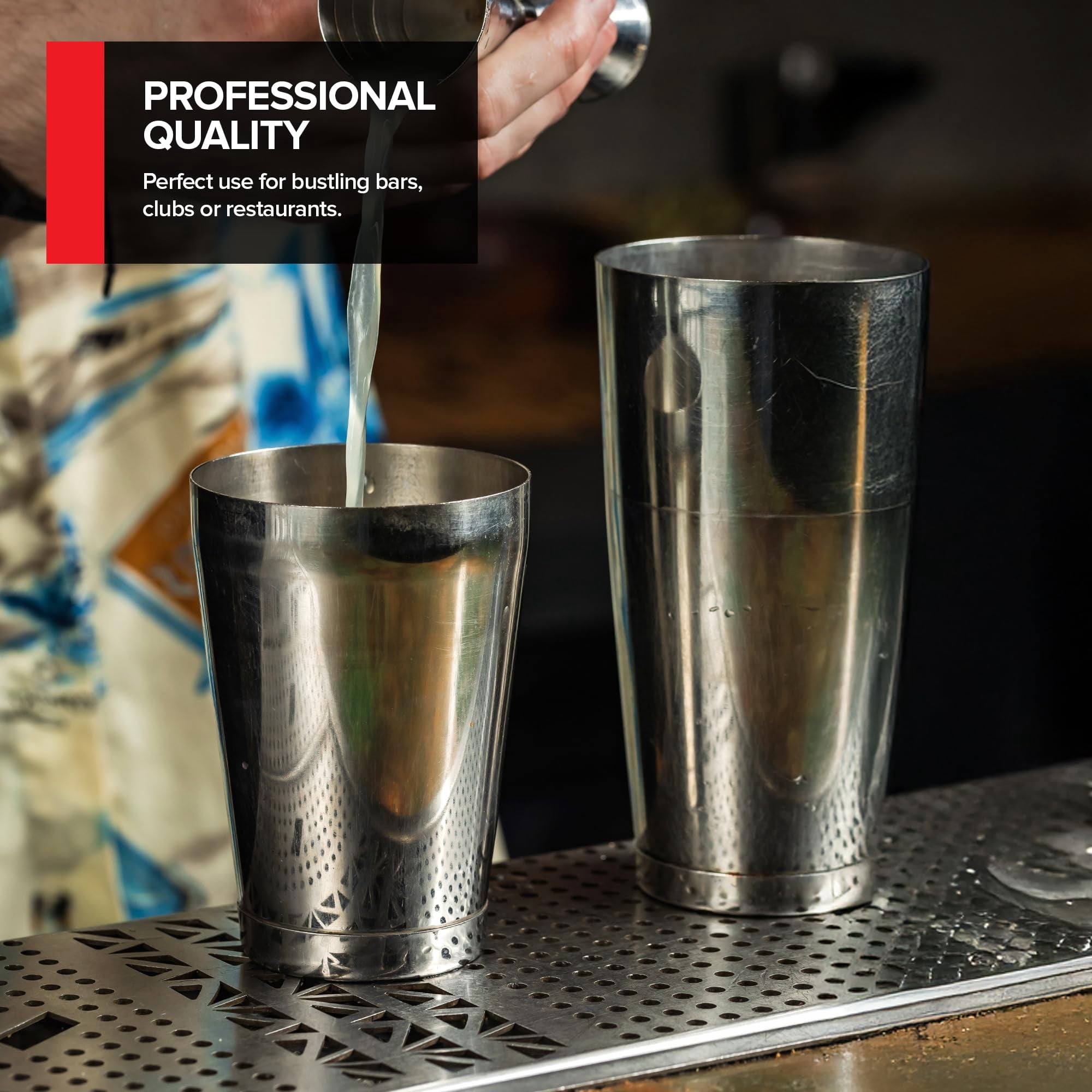 Stock Your Home, Cocktail Shaker Set, 18oz & 24oz, Stainless Steel