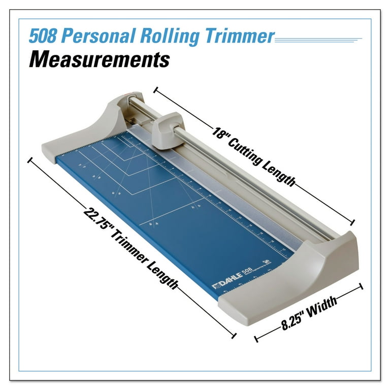 Rolling/Rotary Paper Trimmer/Cutter, 7 Sheets, 18 Rolling/Rotary Paper Trimmer/Cutter, 7 Sheets, 18