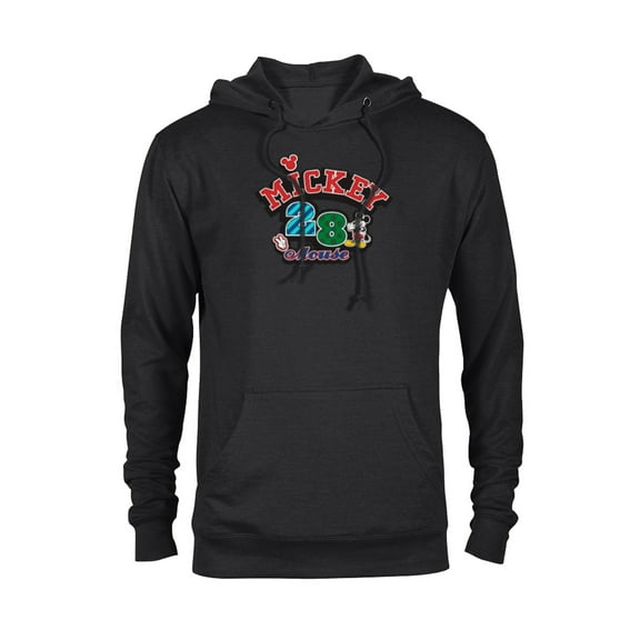 Disney Mickey Mouse 28 Varsity - Pullover Hoodie for Adults - Customized-Black