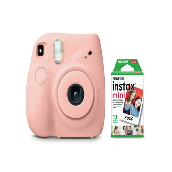 Fujifilm INSTAX Mini 7+ Exclusive Blister Bundle with Bonus Pack of Film (10-pack Mini Film), Light Pink