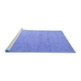 thumbnail image 2 of Ahgly Company Machine Washable Indoor Round Solid Blue Modern Area Rugs, 3' Round, 2 of 4
